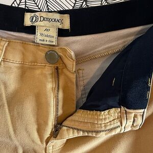 Democracy Beige Trousers with Zip and Button
